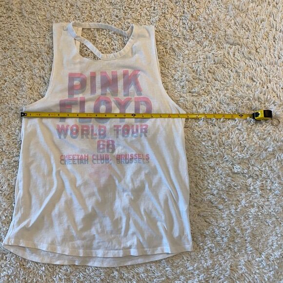 Lucky Brand Pink Floyd Sleeveless Distressed Strap Back Tank. Lucky White. Small - Picture 12 of 13